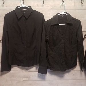 Express Tops - 2 black long sleeve button ups Express Tops - 2 black long sleeve button ups